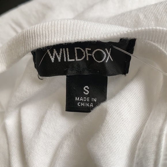 WILDFOX TShirt Bikinis and Bellinis White Crewneck Top size S NEW - Picture 9 of 10